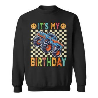 It's My Birthday Monster Truck Car Birthday Boys Sweatshirt | Mazezy UK