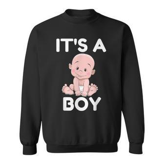 It's A Boy Blue Boy Baby Shower Adoption Gender Revea Sweatshirt - Thegiftio UK