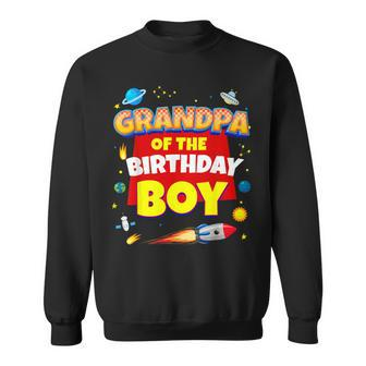 Its My Grandpa Birthday Boy Space Astronaut Family Matching Sweatshirt | Mazezy