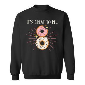 It's Great To Be 8 For A Donut 8 Birthday Party Sweatshirt - Thegiftio UK