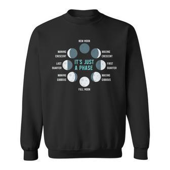 It's Just A Phase Lunar Eclipse Astronomy Moon Phase Sweatshirt - Monsterry