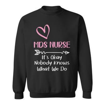 It's Okay Nobody Knows What We Do Mds Nurse Sweatshirt - Monsterry