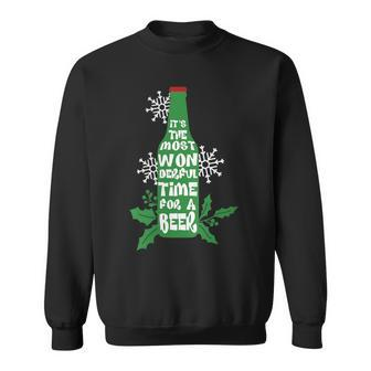 It's The Most Wonderful Time For A Beer Christmas New Year Sweatshirt - Monsterry DE