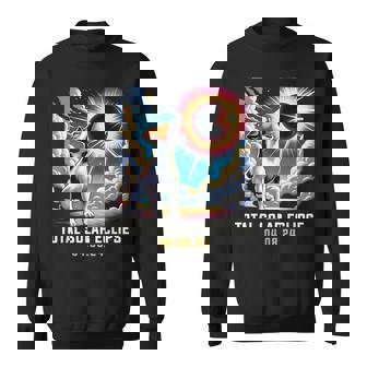 Jack Russell Terrier Dog Howling At Solar Eclipse Sweatshirt | Seseable UK