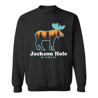 Jackson Hole Wyoming Moose Mountains Grand Tetons Sweatshirt - Monsterry DE