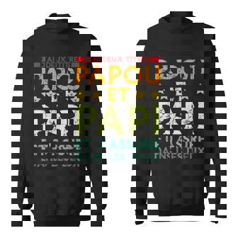 J'ai Deux Titres Papou Et Papi Papa & Papy Sweater e - Cadeauxyz