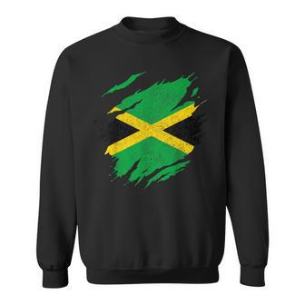 Jamaica Flag Jamaican Pride Reggae Music Vintage Jamaica Sweatshirt - Thegiftio UK