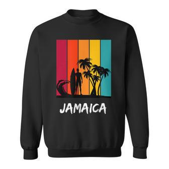Jamaica Holiday Vacation Souvenir Retro Surfing Sweatshirt - Thegiftio UK