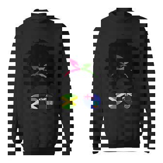 Jamaica And Montserrat Mix Afro Hair Jamaican Montserratian Sweatshirt - Thegiftio UK