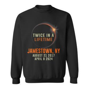 Jamestown New York Total Eclipse 2024 Twice In A Lifetime Sweatshirt - Thegiftio UK