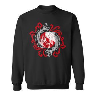 Japanese Fish Tattoo Pisces Yin Yang Sweatshirt - Monsterry AU