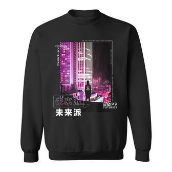Japanese Retro Cyberpunk Aesthetic In Asian Cyberpunk Sweatshirt - Thegiftio UK