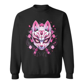 Japanese Sakura Mask Anime Manga Techwear Kawaii Sweatshirt - Seseable