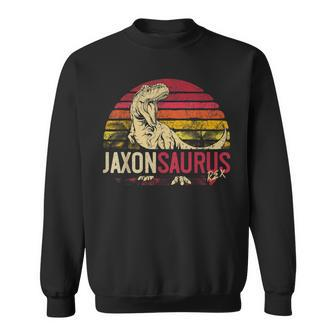 Jaxon Saurus Personalized Dinosaur T Rex Name Boy Sweatshirt | Seseable UK