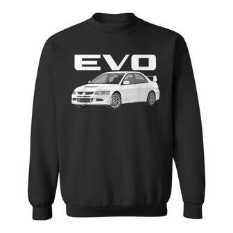 Jdm Car Evo 8 Wicked White Rs Turbo 4G63 Sweatshirt - Monsterry CA