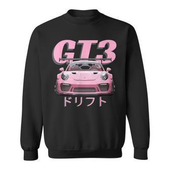 Jdm Motorsports Car Drift Pink Gt3 Rs Car Graphic Japan Sweatshirt - Seseable