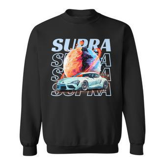 Jdm Supra Space Theme Car Lover Japan Graphic Sweatshirt - Thegiftio UK