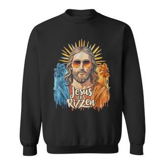 Jesus Has Rizzen Vintage Watercolor For Women Sweatshirt - Seseable
