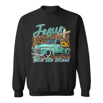 Jesus Take The Wheel Inspirational Quotes For Christian Sweatshirt - Seseable