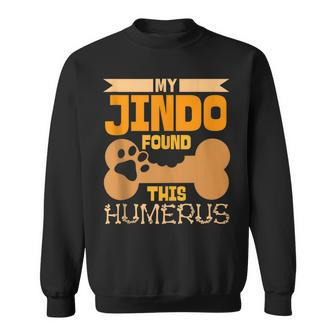 My Jindo Found This Humerus Classic Bone Lover Dog Breed Sweatshirt - Monsterry DE