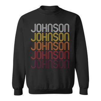 Johnson Retro Wordmark Pattern Vintage Style Sweatshirt - Monsterry DE