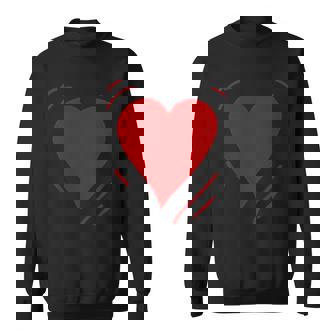 Joli Logo En Forme De Cœur Rouge Sweater e - Cadeauxyz