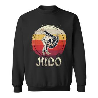Judoka Sparring Retro Judo Sweatshirt - Seseable