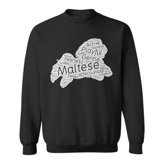 Jumping Maltese With Character Traits Of The Dog Breed Sweatshirt | Mazezy