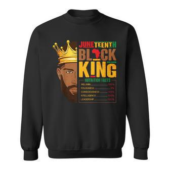 Junenth Black King Nutritional Facts Pride African Mens Sweatshirt - Seseable
