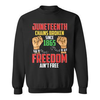 Junenth Freedom Chains Broken Sweatshirt - Monsterry