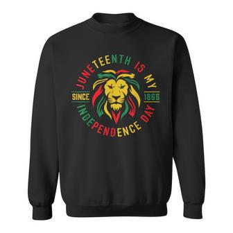 Junenth Is My Independence Day Lion Free Ish Since 1865 Sweatshirt - Monsterry