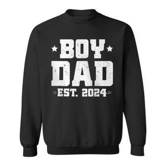 Junge Papa Est 2024 Gefördert Um Papa Zu Werden Neuerateratertag Kapuzenjacke Sweatshirt - Geschenkecke