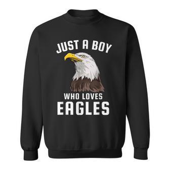 Just A Boy Who Loves Eagles Sweatshirt - Thegiftio