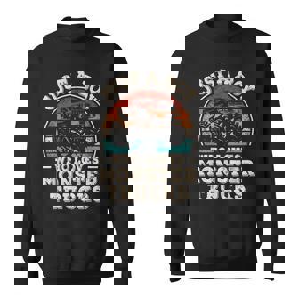 Just A Boy Who Loves Monster Trucks Monster Truck Sweatshirt | Mazezy