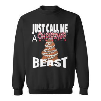 Just Call A Christmas Beast With Cute Ginger Tree Cookie Sweatshirt - Monsterry CA