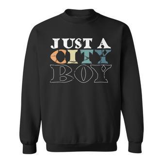 Just City Boy Town Travel Journey Men Sweatshirt - Monsterry CA