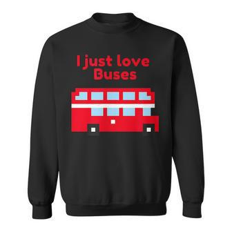 I Just Love Buses Retro Router Master Double Decker Bus Sweatshirt - Thegiftio UK