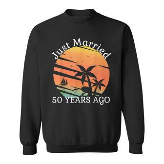 Just Married 50 Years Old 50Th Wedding Anniversary Cruise Sweatshirt - Monsterry CA