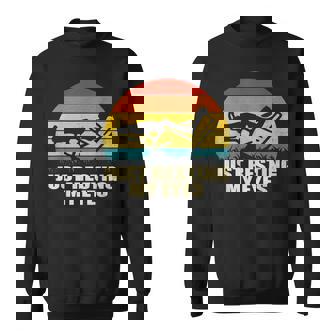 Just Resting My Eyes Man Reclining In Recliner Father's Day Sweatshirt - Thegiftio