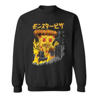 Kaiju Monster Pizza Japan Anime Merch Manga Sweatshirt - Seseable