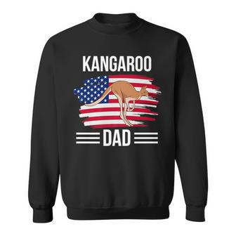 Kangaroo Us Flag 4Th Of July Father's Day Kangaroo Dad Sweatshirt - Monsterry CA
