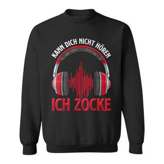 Kann Dich Nicht Hören Ich Zocke I Pc Gamer Headset Half Sleeve Sweatshirt - Geschenkecke