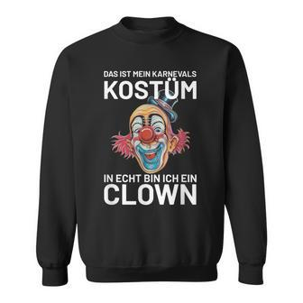 Karnevals Kostüm Clown Motiv Schwarzes Sweatshirt - Seseable