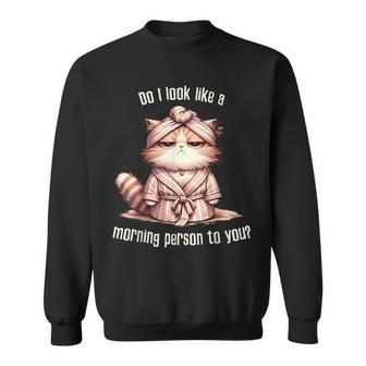 Katze Kein Morgenmensch Sweatshirt - Seseable