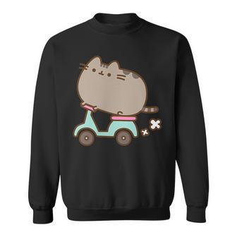 Katzen-Scooter Sweatshirt, Unisex Lustiges Motiv für Herren und Damen - Seseable