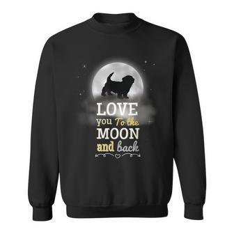 Katzenliebhaber Mond Sweatshirt Love You to The Moon and Back - Seseable
