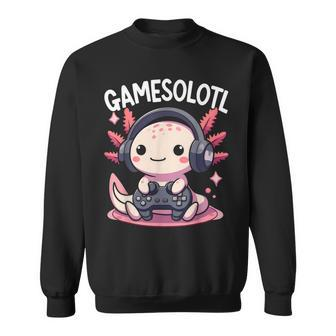 Kawaii Japanese Gamesolotl Boys Anime Manga Otaku Axolotl Sweatshirt - Monsterry UK