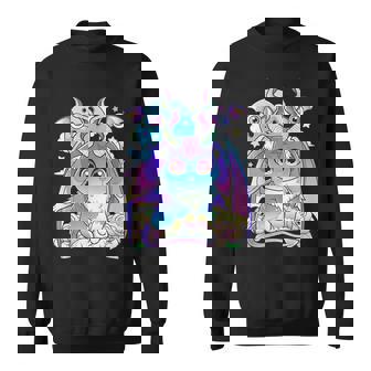 Kawaii Pastel Goth Cute And Creepy Satanic Jackalope Sweatshirt - Thegiftio
