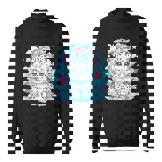 Kawaii Snow Leopard Cub Sweatshirt - Thegiftio