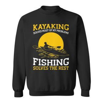 Kayaking Canoeing Kayak Angler Fishing Sweatshirt | Mazezy